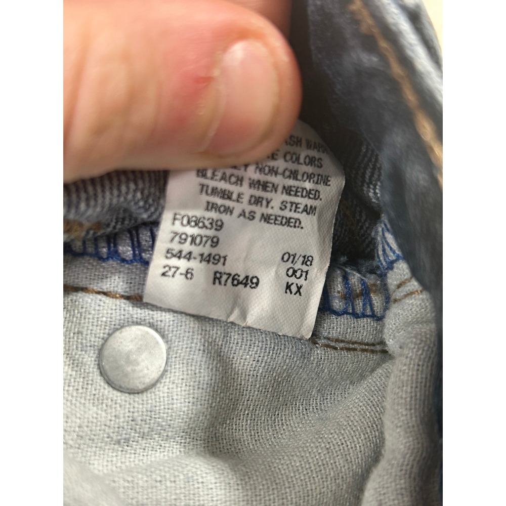 Arizona Jean Co Boys Husky Jeans Size 18 Dark Wash Cotton Denim Straight Leg - Picture 5 of 9